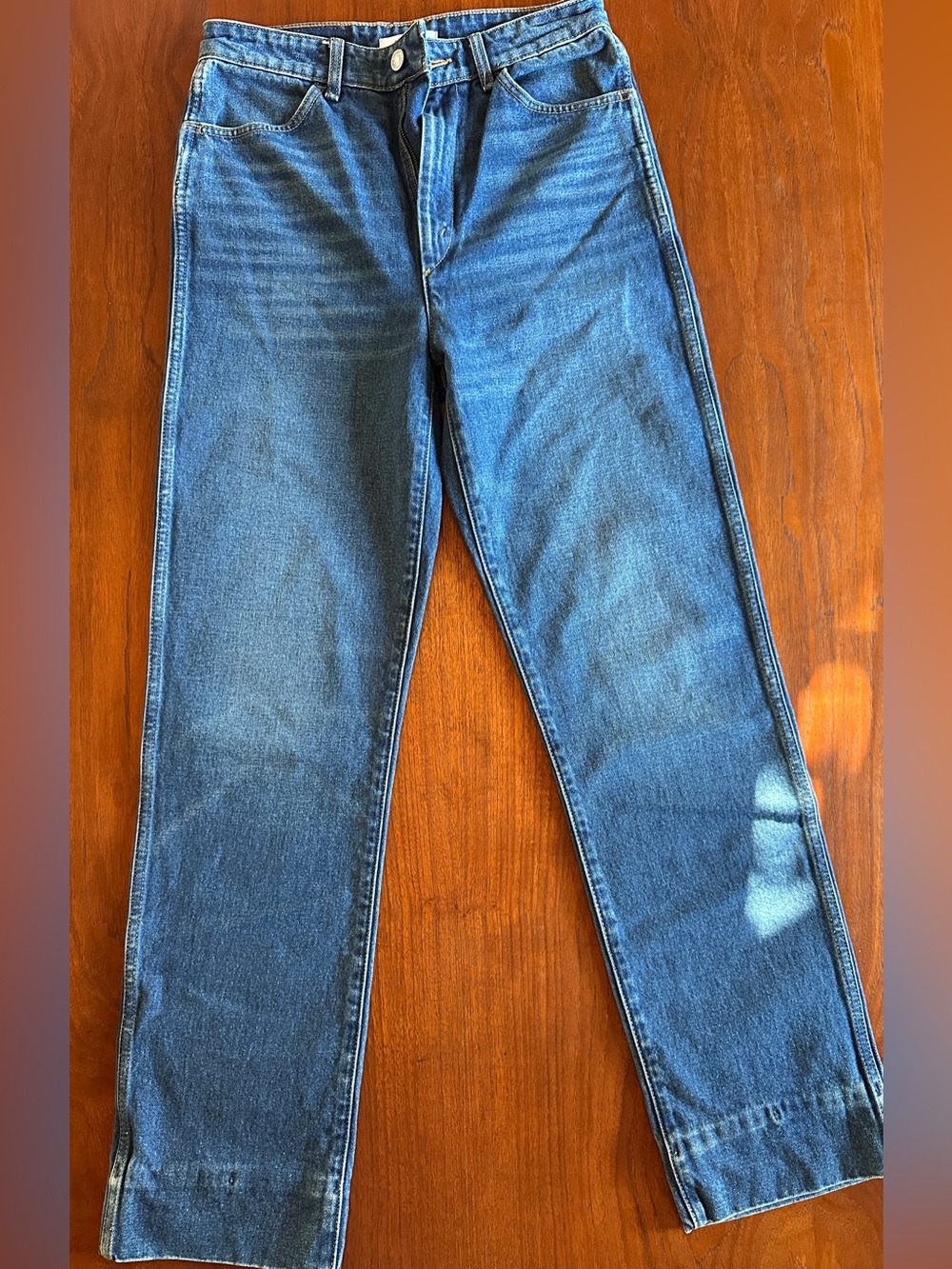 Re/Done Women’s Straight Leg Blue Denim Jeans
